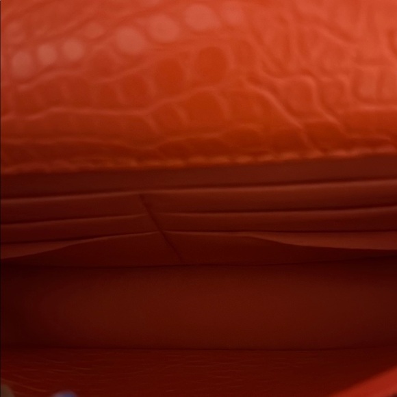 Badgley Mischka Orange Croc-Embossed Bag - Picture 6 of 10